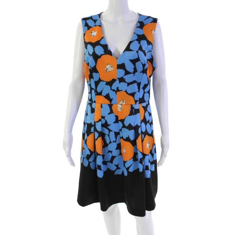 Plenty Dresses By Tracy Reese Womens Sleeveless V-neck Floral Skirt Black Size 1